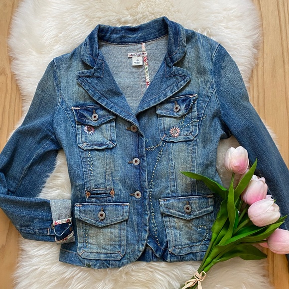 polo ralph lauren embroidered denim jacket